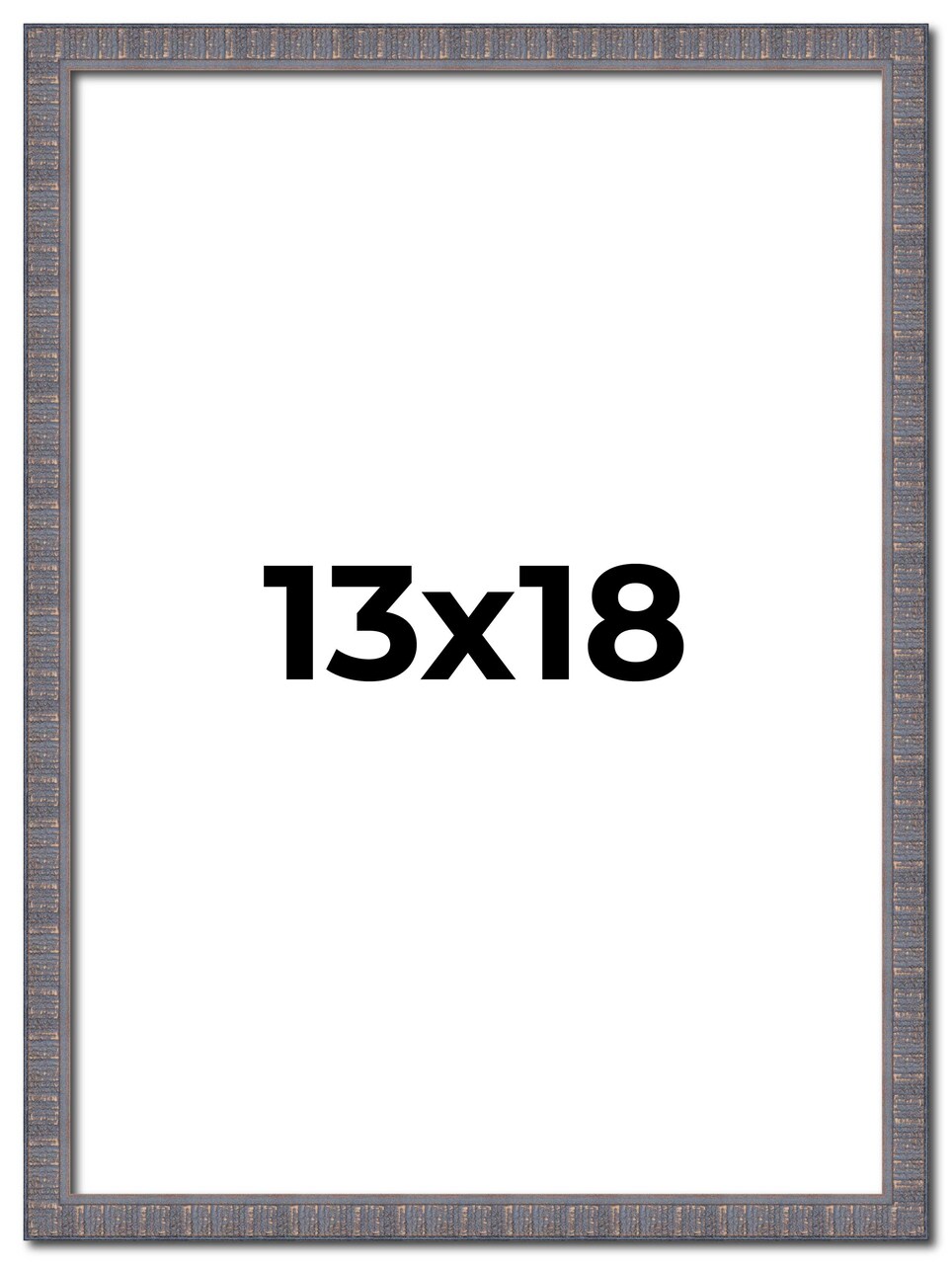 Textured Grey Picture Frame - UV Acrylic, Foam Board Backing, Hanging Hardware